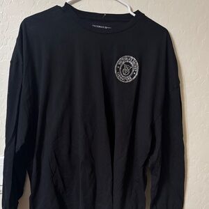 Victoria's Secret Black Men’s Long Sleeve Logo Shirt